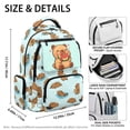 thumbnail image 4 of Bulopur Capybara Kids Backpack for Girls Boys, Summer Fruit Kawaii Animal Print School Bag Lightweight/Breathable/Durable/Waterproof Multi-Pocket Book Bag for Elementary Students, 4 of 7