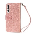 thumbnail image 5 of Retro Zipper Wallet Glitter Phone Case For Samsung Z Fold6 Fold5 Fold4 Fold3 Card Slots Phone Leather Cover, 5 of 9