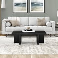 thumbnail image 3 of Evelyn&Zoe Modern Easy Assembly Medium Density Fiberboard Coffe Table, Black Grain, 3 of 7