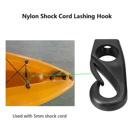 6Pcs Kayak Bungee Cord Hooks Clips Lashing Hooks for Kayak Canoe Shock Cord Bungee Rope