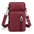 thumbnail image 1 of JANKS Bolso bandolera pequeño para mujer - Mini monederos para teléfono con correa cruzada y billetera - Bolso de nailon para brazo, 1 of 5