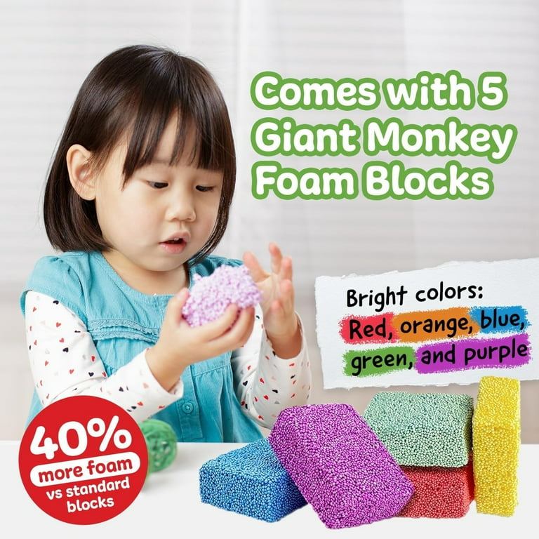 Impresa Monkey Foam, 5 Giant Blocks, Sensory Foam Shapes for Kids