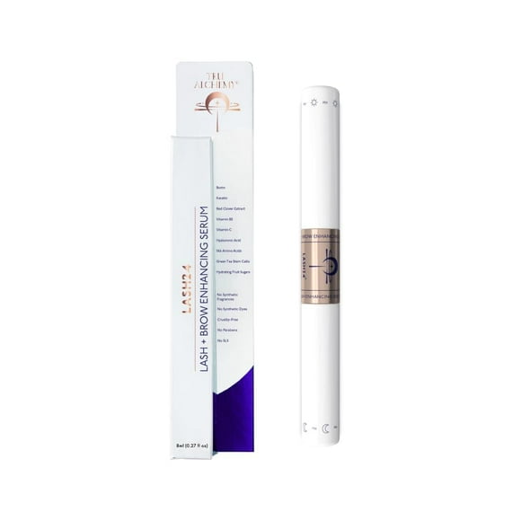 Lash24 by Tru Alchemy - Eyelash Serum & Eyebrow Serum - Lash Enhancer and Primer - Dual Formula with AM Lash Primer & PM Lash Boost - Long Lash Serum