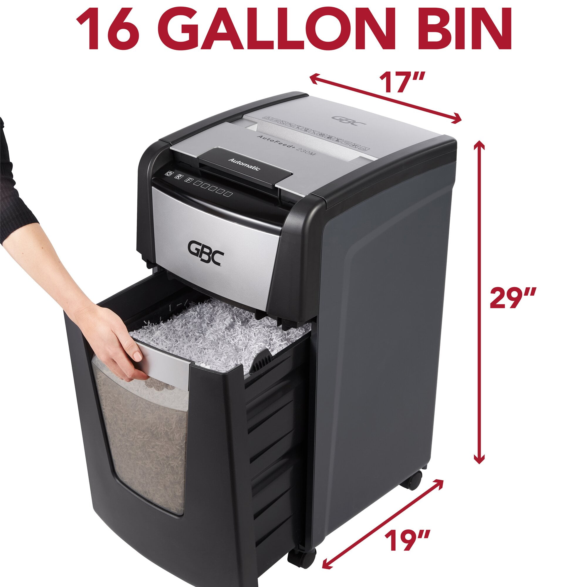 GBC AutoFeed+ Office Shredder, 300M, Micro-Cut, 300 Sheets