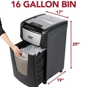 GBC, GBCWSM1757608, AutoFeed+ Office Shredder, 300X, Super Cross-Cut, 300 Sheets, 1 Each, Black