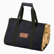 WHITEDUCK TUFF Firewood Carrier 21 Oz. Heavy Duty Waxed Canvas Log Carrier Holder for Fireplace, Carrying Wood Indoor & Outdoor