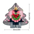 thumbnail image 7 of Stylized Metal Christmas Tree Wind Spinner - Features Star Candy Canes & Holly Design - Perfect for Yard & Garden Decor, 7 of 7