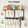 thumbnail image 5 of Efoee Broom Holder Wall Mount with Cleaning Supplies Organizer, Utility Shelf Closet Organizer for Home,Garage,Kitchen,Laundry Room, 5 of 8