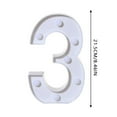 thumbnail image 3 of Dpityserensio Alphabet LED Digital Lights Light Up White Plastic Digital Standing Hanging 3, 3 of 3
