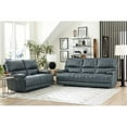 thumbnail image 6 of Pemberly Row Contemporary Azure Power Reclining Sofa and Loveseat, 6 of 16