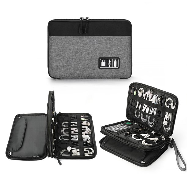 Cable Organizer Bag Jelly Comb Double Layer Electronic Accessories