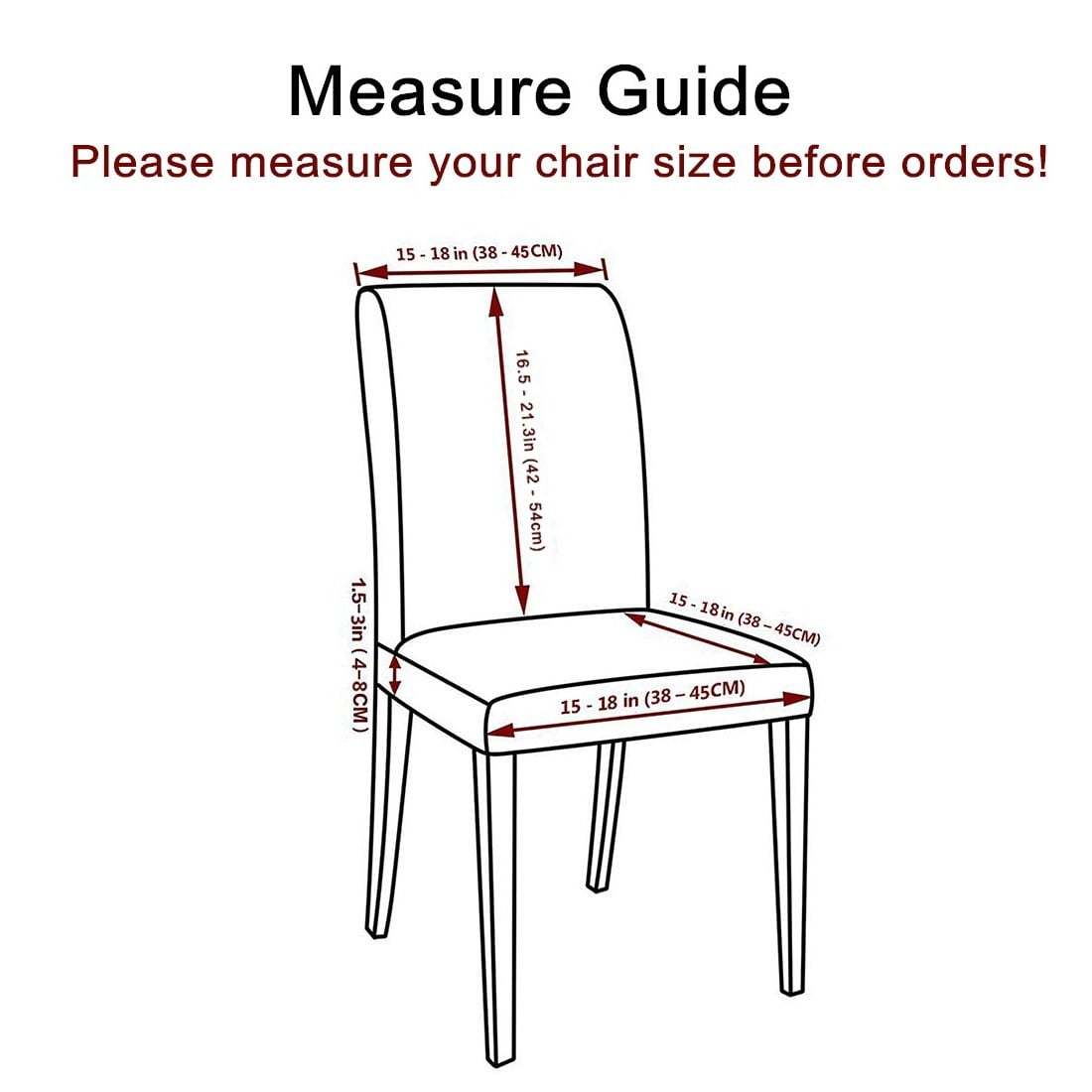 Unique Bargains Stretch Spandex Dining Room Chair Covers Set of 4, Sky Blue