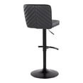 thumbnail image 6 of Henry Adjustable Barstool Set of 2 Swivel, Black Bar Stools, Bar Chairs, Swivel Bar Stools Set of 2 with Back, Bar Height Stools Set of 2 (Black Faux Leather), 6 of 6