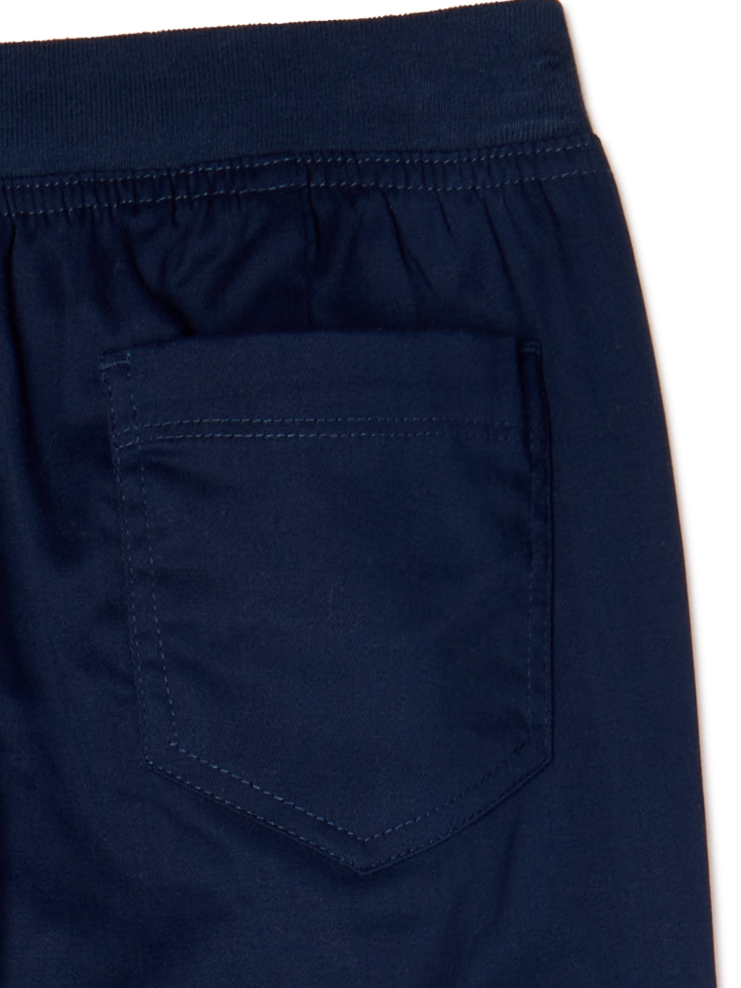 Wonder Nation Girls School Uniform Stretch Twill Pull-On Pants, Sizes 8-20 & Plus