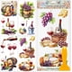 thumbnail image 1 of 4 láminas de transferencias para muebles con diseño de vino y queso (30 x 15 cm). Adhesivos UV autoadhesivos para decoración de paredes, ideal para dormitorio, sala de estar, escritorio y mesa., 1 of 7