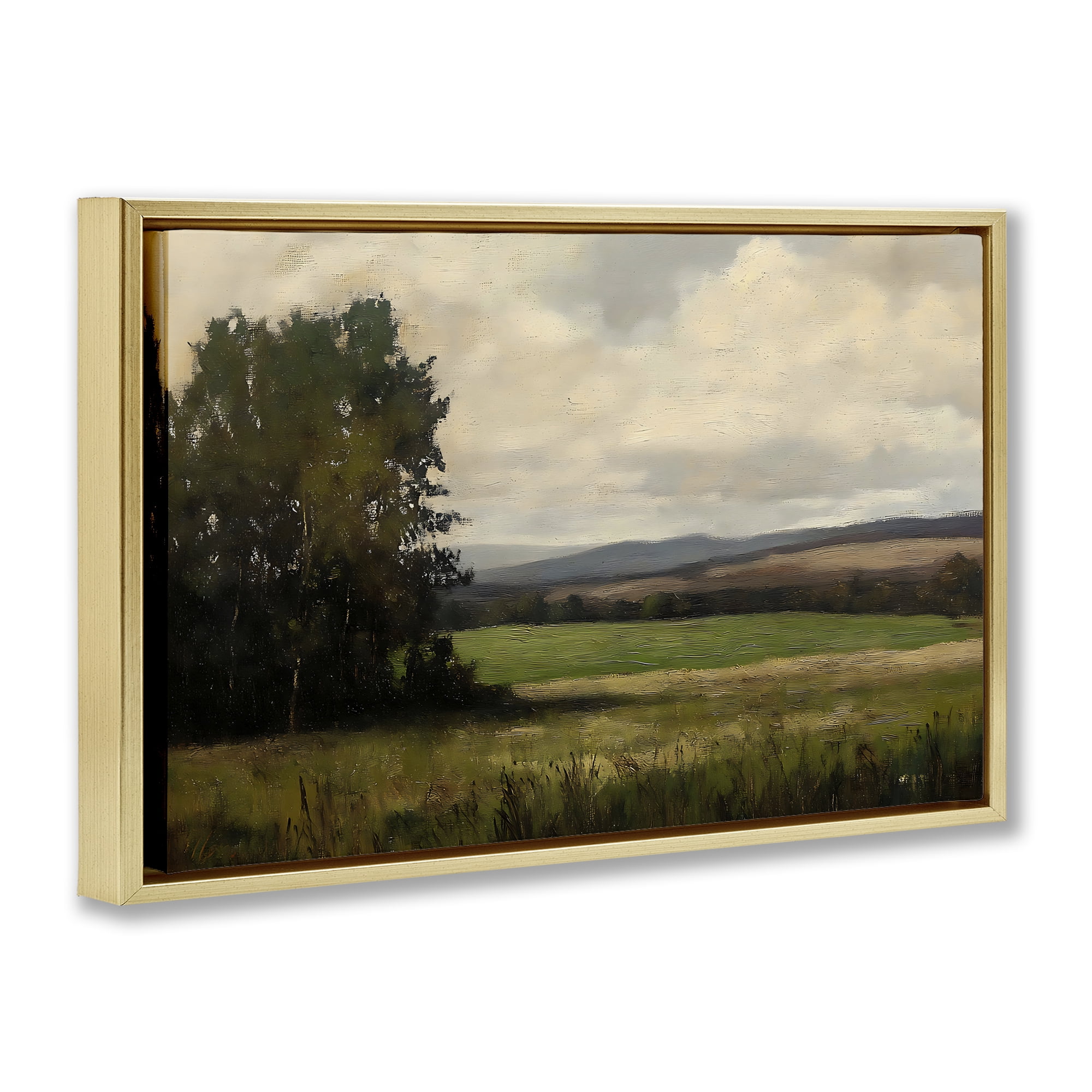 Stupell Industries Hills In The Distance Gold Framed Floater Canvas Wall Art, design by Creative Studio