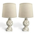 thumbnail image 4 of Bestier 19" Resin Table Lamps Set of 2 Bedside Desk Lamp Linen Beige Fabric Shade for Living Room Bedroom, 4 of 7