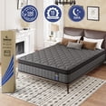 thumbnail image 3 of Queen Mattress 12 inch Hybrid Mattress in a Box，Medium Firm Mattresses with Gel Memory Foam & Pocket Springs, Pressure Relief, Cooling,Edge Support, 100 Night Trial, 3 of 10