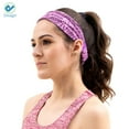 thumbnail image 5 of Deago Workout Headbands For Women Non Silp Sweat Bands Moisture Wicking & Quick Dry (Black), 5 of 8