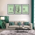 thumbnail image 3 of Hieng Dollar Money Canvas Wall Art Decor Vintage 100 Dollar Bill Motivational Poster Painting for Home Decor and Office Living Room Artwork Unframed, 3 of 6