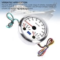 thumbnail image 6 of BIMZUC 3 in 1 85mm / 3.35 inches Marine Boat Tachometer Gauge DC 9-32V 8000RPM Voltmeter Fuel Level 7 Color LED Backlight, White Dial Silver Bezel, 6 of 9