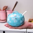 thumbnail image 2 of Sugar Bowl With Lid And Spoon, 14oz Sugar Dish, Sugar Bowls For Countertop, Salt Container-Blue, 2 of 8