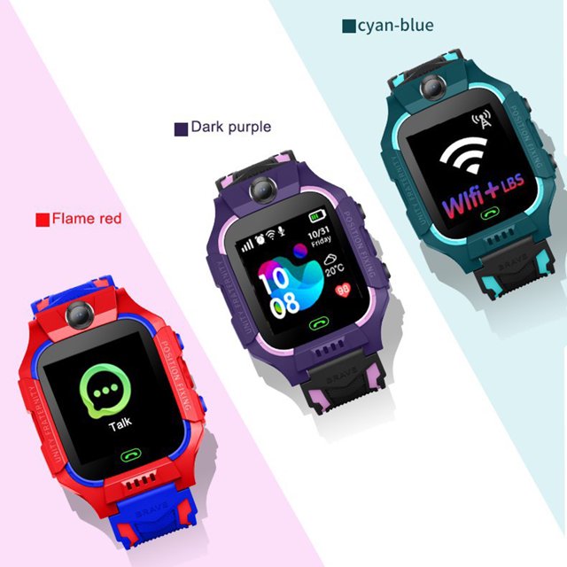 Gwong Electrónica Q19 Smart Watch Waterproof Fashion Linterna de silicona Relojes para niños