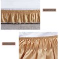 thumbnail image 6 of Wrap Around Bed Skirt Elastic Silky Soft Dust Ruffle Pleated Bed Skirt Home Skirt Bedspread-gray-180x200x40cm(71x79x16inch), 6 of 6