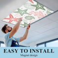 thumbnail image 6 of Red Sage Green Starfish Coastal Fluorescent Light Covers, Beach Nautical Coral Sea Magnetic Light Covers for Ceiling Lights, Fluorescent Ceiling Shade for Classroom Bedroom Office 4x2Ft x 1PCS, 6 of 8