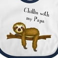 thumbnail image 4 of Inktastic Chillin with Papa Sloth Cute Boys Baby Bib, 4 of 4