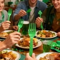 thumbnail image 6 of Eespoir Shamrock Themed Disposable Dinner Fork, St. Patrick's Clovers-themed Party Decor, Tableware for Party, Dinner, Festive Celebration, 20Pcs(I), 6 of 6