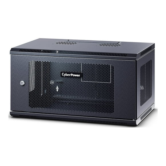 CyberPower Carbon CR6U61003 - Rack cabinet - wall mountable - black, RAL 9005 - 6U - 19"