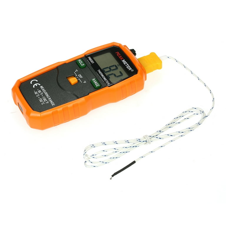 PEAKMETER PM6501 LCD Digital Instant-Read Thermometer Temperature Meter  with Type K Thermocouple Sensor Probe