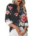 thumbnail image 6 of Women Blouse 3/4 Sleeve Petite, Button Down Blouses for Women Dressy Casual Workout Tops for Women Plus Size Vacation Summer Tops for Women Over 50 Previous, 6 of 6