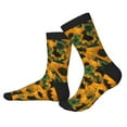 thumbnail image 2 of Bingfone Compression Socks for Women and Men Long Socks for Running Athletic Cycling Nurse- Sunflowers 7, 2 of 7