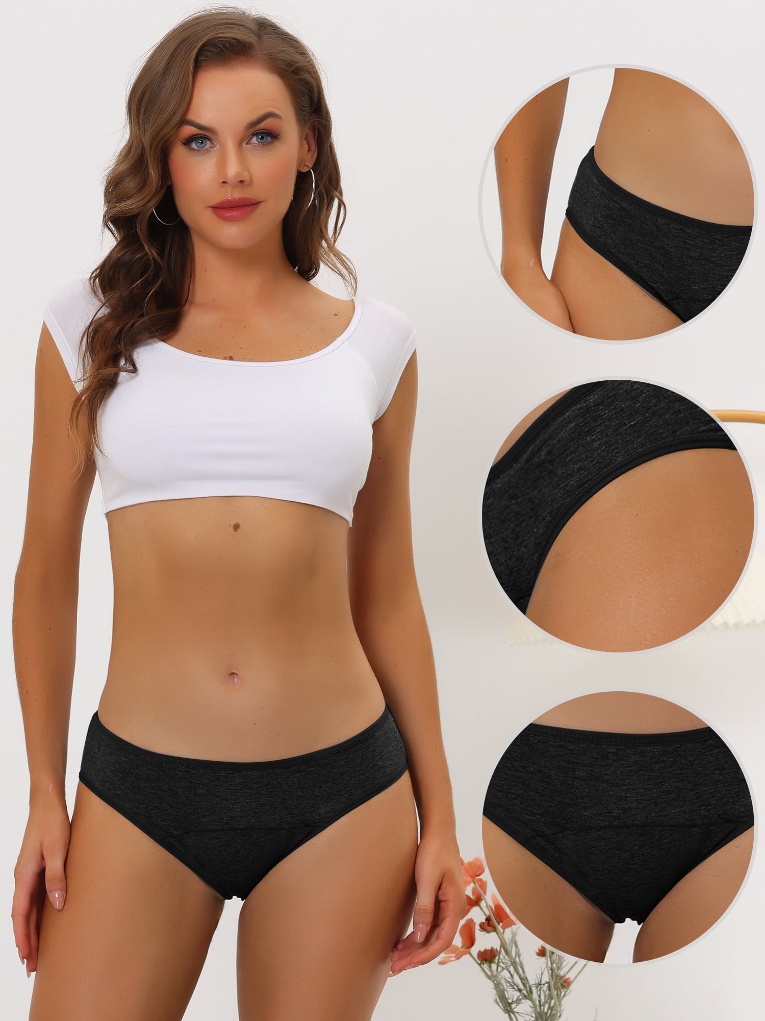 DARING DIVA Women's Underwear Hipster Soft Panty Available in Plus Size S Black