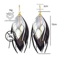 thumbnail image 3 of VANGANIA aretes largos de mujer negro con cadena regalo para mujer joyería, 3 of 5