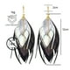 thumbnail image 3 of VANGANIA aretes largos de mujer negro con cadena regalo para mujer joyería, 3 of 5
