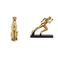 thumbnail image 1 of Figura de corredor, estatua abstracta, escultura de resina, adorno de escritorio, estatua coleccionable, ideal para sala de estar, oficina, d, 1 of 8