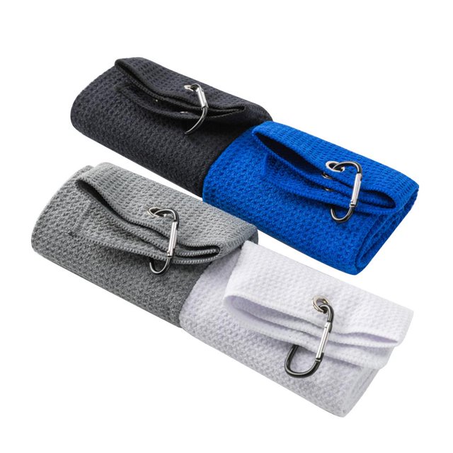 Toallas De Golf De Microfibra De Tres Pliegues, Juego De Toallas De Microfibra Con Diseño De Gofres, Toallas De Yoga, Toalla Deportiva Unisex Con Rejilla De Piña 4 Paquetes Yuarrent OD015015-01