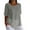 Gray, variant on biudgviw Shirts for Women Scoop Neck Cotton Linen Tops Half Sleeve Button Solid Color Tee Basic Loose Fit Lightweight Tunic Clothes