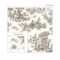thumbnail image 5 of NextWall Sable Brown Chateau Toile Peel and Stick Wallpaper, 5 of 8