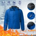 thumbnail image 2 of KaLI_Store Men Puffer Jacket Cotton Lightweight Puffer Jacket Winter Coats With Hood Blue,2XL, 2 of 4