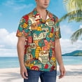 thumbnail image 5 of Bixox Men's Hawaiian Shirts Men's Funny Owl Bird Print Short-Sleeve Shirt-3X-Large, 5 of 8