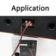 thumbnail image 5 of Cable de altavoz con conector banana a RCA, cable de altavoz RCA macho a conectores banana (2 conectores banana), altavoz HiFi 4N OFC, 5 of 5