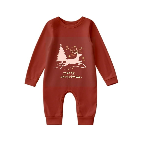 LUOGENLI Family Christmas Pajamas Matching Sets Plus Size 19X Family Matching Pajamas Holiday Party Sleepwear Loungewear for Parents Kids Year Winter Autumn Festive Outfits Red Size 18-24 Months