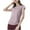 Purple-01, variant on Perfectbot Womens Workout Shirts Short Sleeves Half Zip Drawstring Tops Summer Gym Yoga Blouse