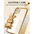 thumbnail image 4 of Phone 13 Case Women Cute for Apple Funda Phone Cover Aesthetic Glitter Girls Girly Animal Rhinestone Diamond Design Kawaii Rabbit Stand Kickstand Bling Forro Gold Luxury Estuche Sparkly, 4 of 12