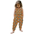 thumbnail image 4 of Generic Clearance Kids Indoor Romper Toddler Baby Girl Halloween Prints Jumpsuit Sleeveless Pumpkin Romper Outfits Pant Clothes for Casual Fashion Lightweight (12-24 Months,Yellow), 4 of 4