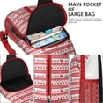 thumbnail image 4 of Sling Backpack,Red Christmas Pattern Crossbody Bag with Water Bottle Holder,Waterproof Sling Bag for Men/Women with Chest Phone Holder for Hiking,Travel, 4 of 6